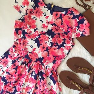 Navy and Blush Dress